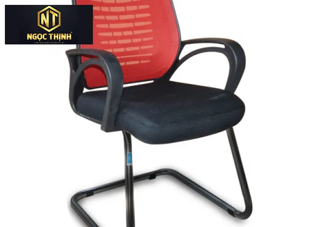 Ghế họp khung thép sơn tĩnh điện, tựa lưng ghế bằng nhựa bọc vải lưới GL412